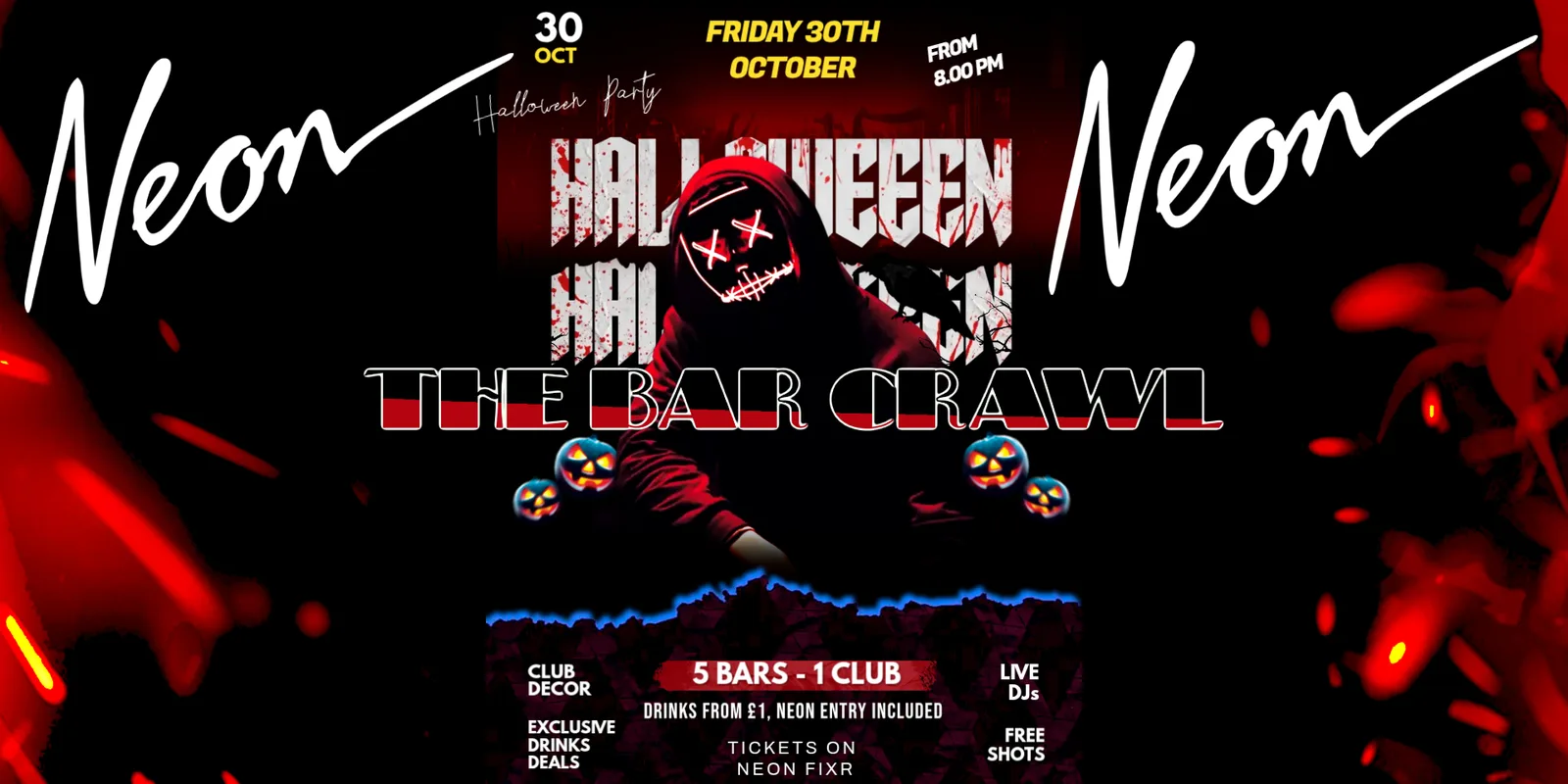 The Neon Halloween Bar Crawl - TICKET ONLY EVENT 🎟️