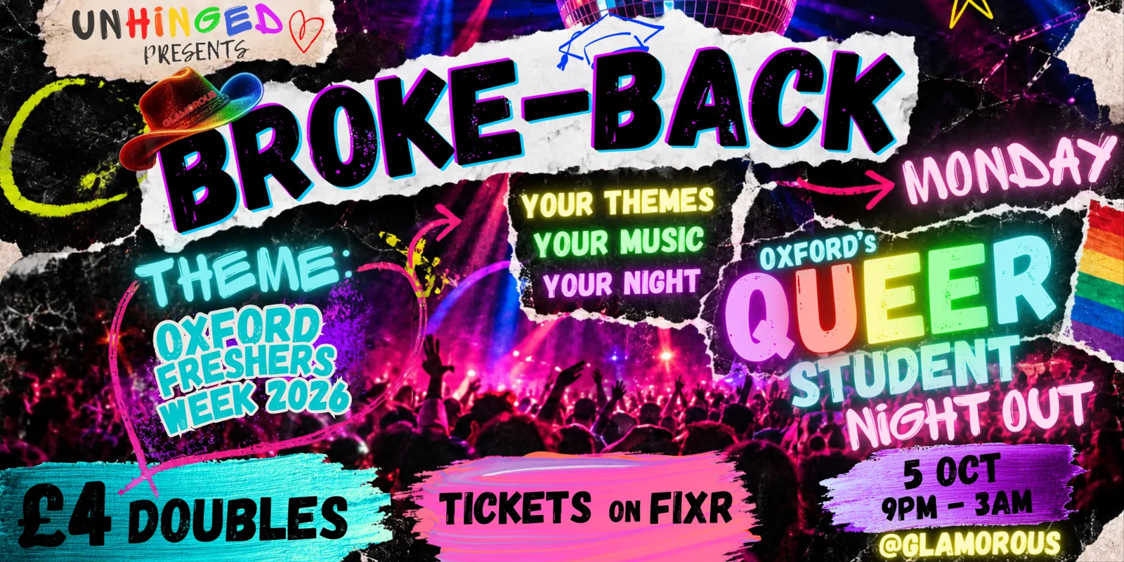 BROKE-BACK Mondays 🏳️🌈 Ox's Best LGBT+ Student Night Out