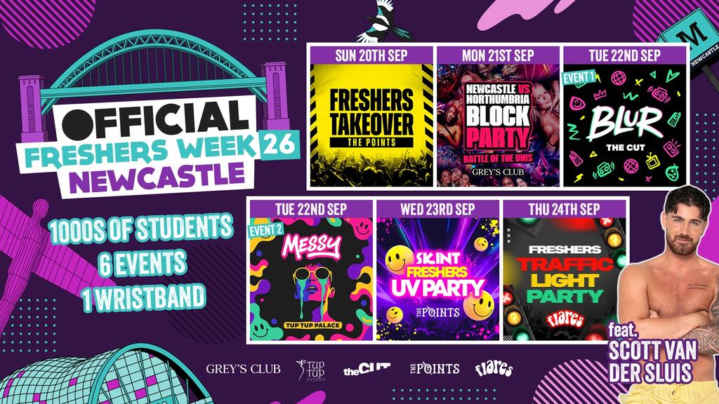 OFFICIAL FRESHERS WEEK '26 - NEWCASTLE!