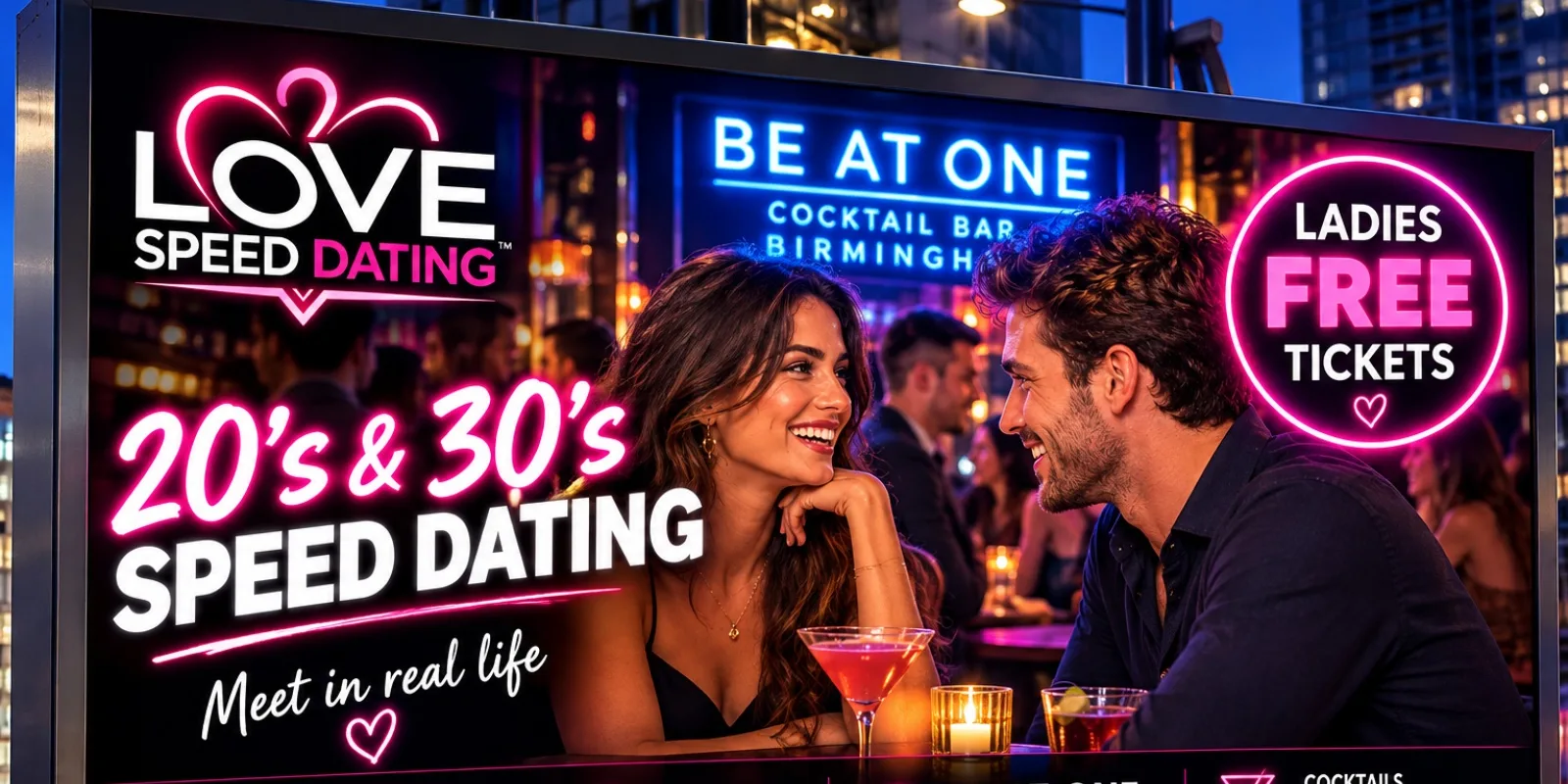 Speed Dating Singles Night ages 20's and 30's Birmingham