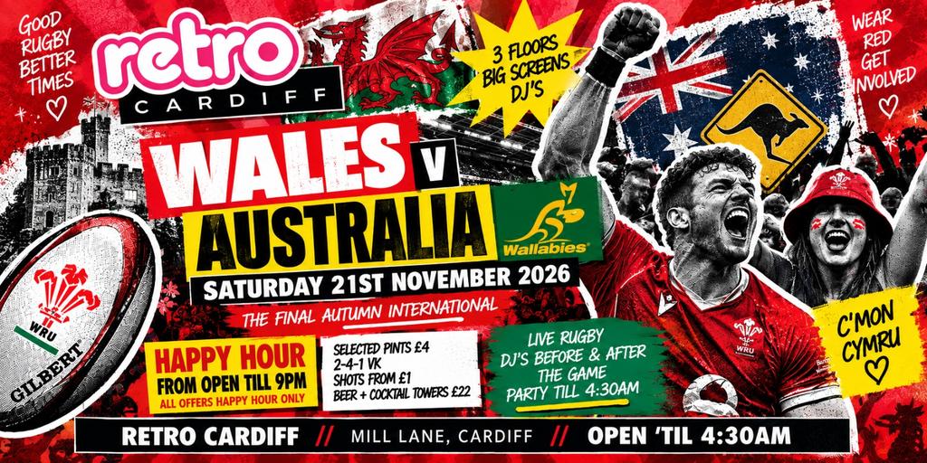 🏉🏴 WALES v AUSTRALIA 🇦🇺🏉