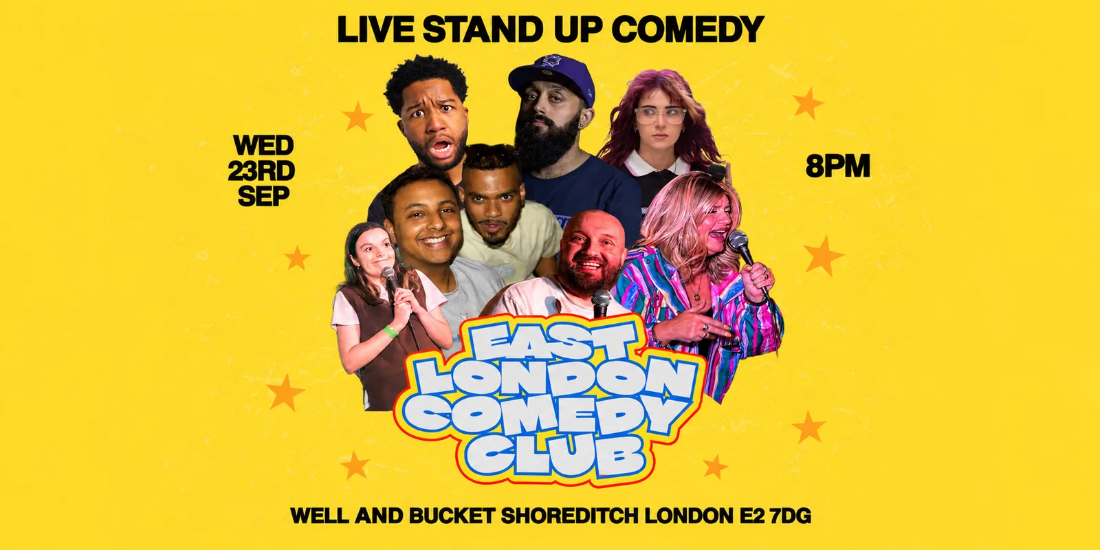 East London Comedy Club Shoreditch Brick Lane, Wed 23 Sept
