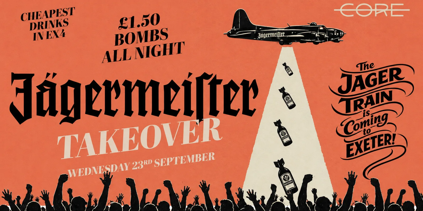 Jagermisters Takeover - £1.50 Bombs All Night