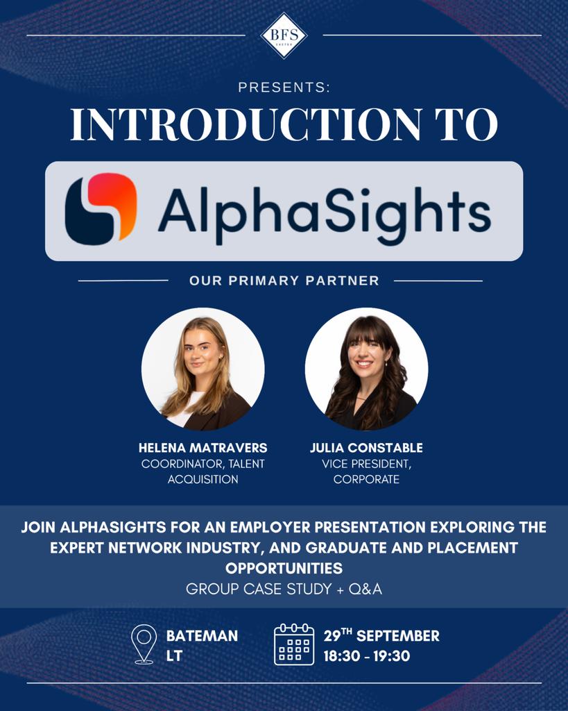 BFS x AlphaSights - Introduction to AlphaSights + Q&A