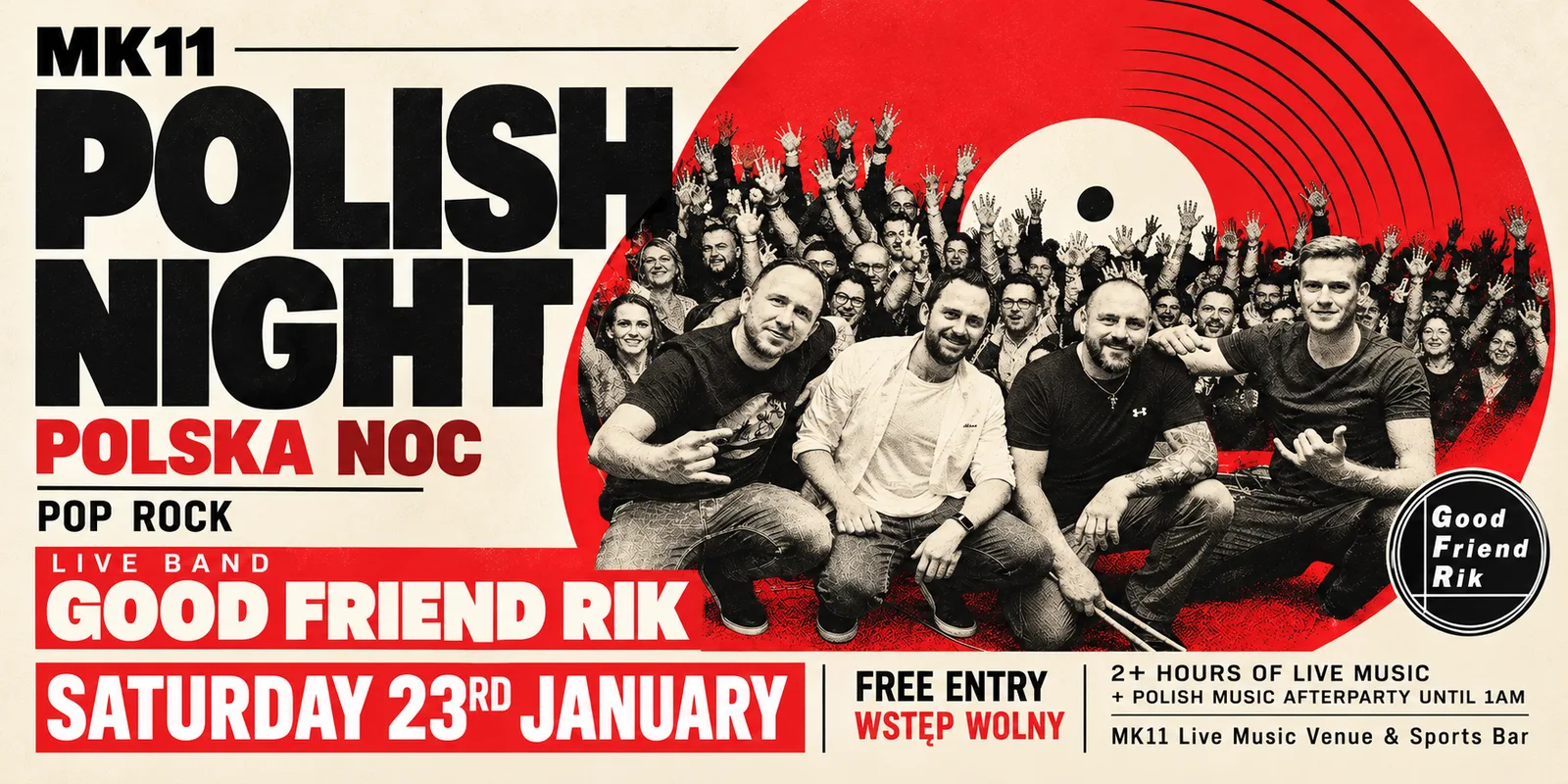 Polish Night - Polska Noc: Pop Rock - Free Entry