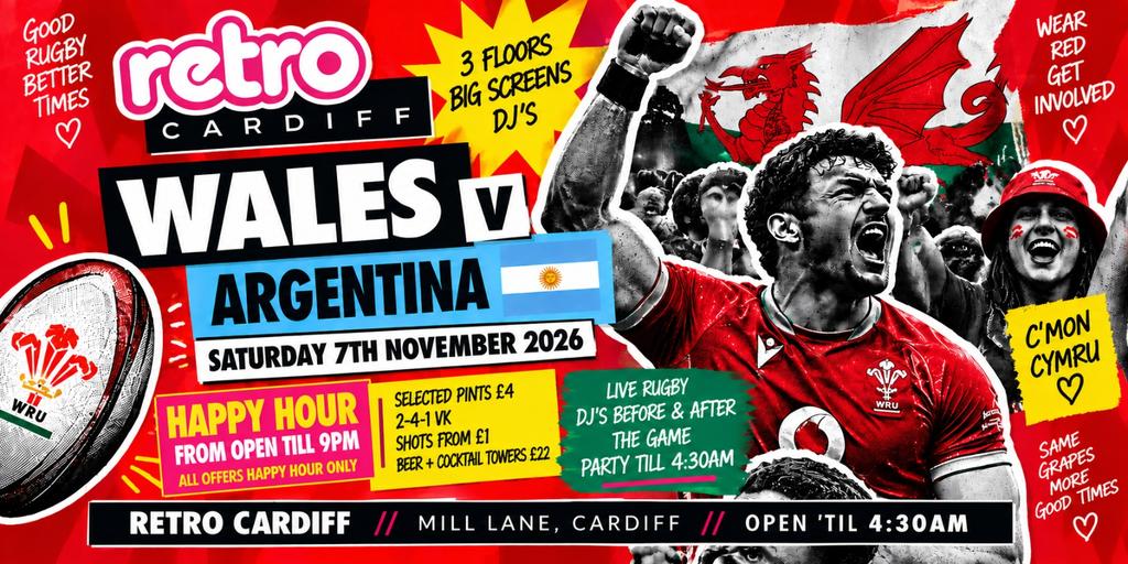 🏉 WALES v ARGENTINA — AUTUMN INTERNATIONAL