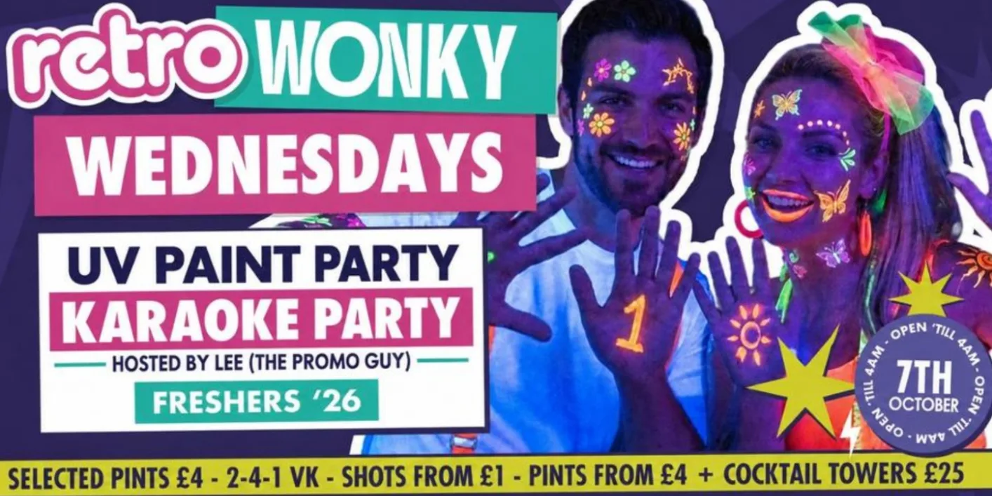 Freshers UV Paint Rave @ Retro Cardiff - 7 October