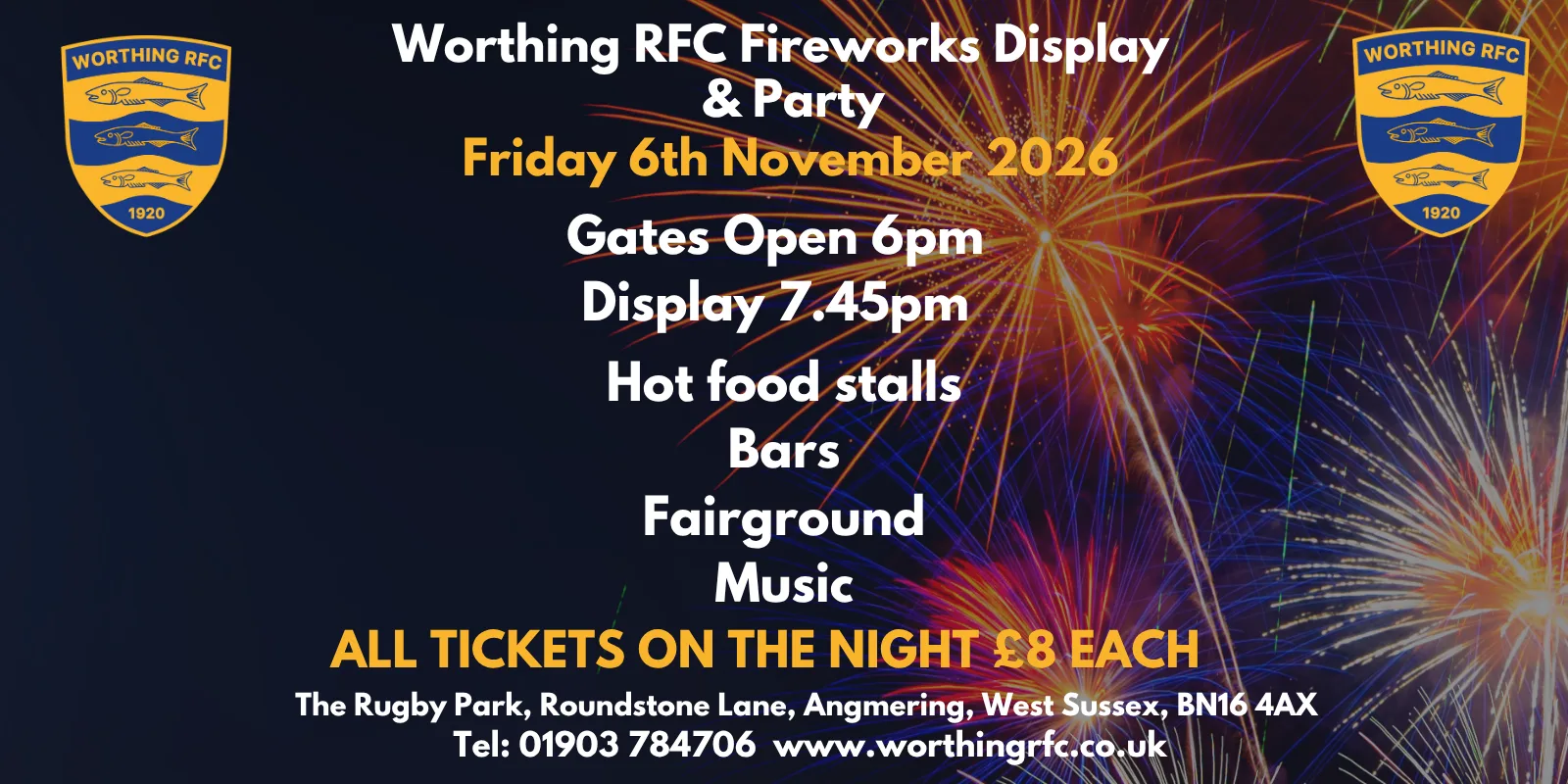 Worthing RFC Fireworks Display 2026