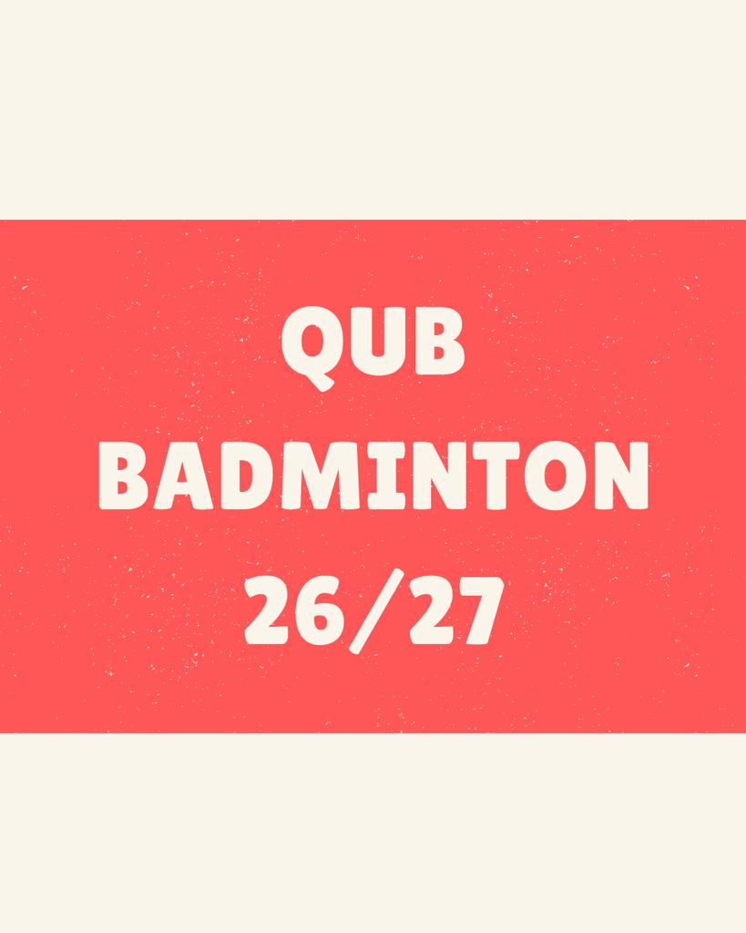 QUB Badminton Membership Fees 26/27