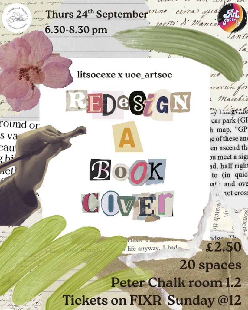 Redesign a Book Cover (LitSoc x ArtSoc Collab)