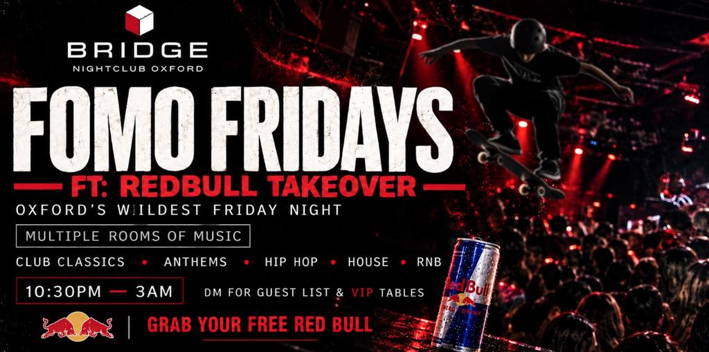 FOMO Fridays + Redbull Takeover‼️