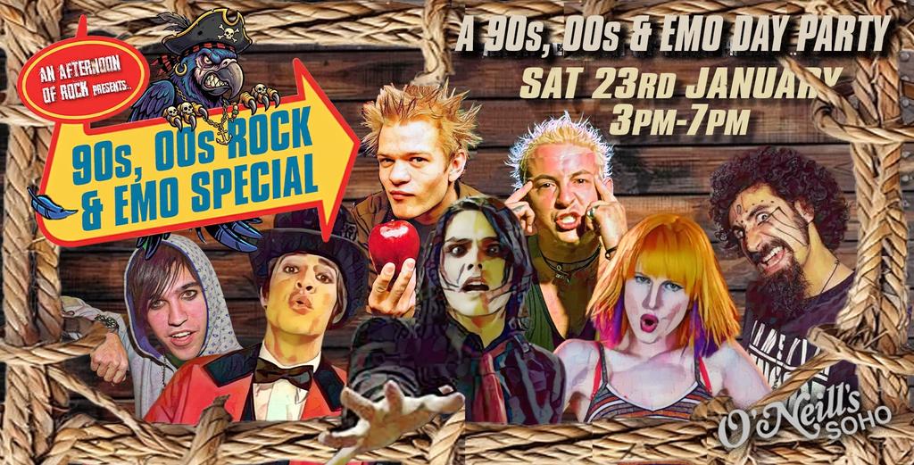 LONDON An Afternoon of Emo & 90s, 00s Rock, 3pm-7pm, Sat 23rd January