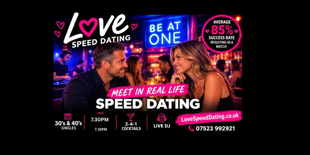 Speed Dating Singles Night Ages 30's & 40's Birmingham
