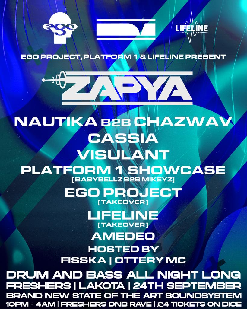 50 TICKETS ON THE DOOR : Zapya, Nautika + Support