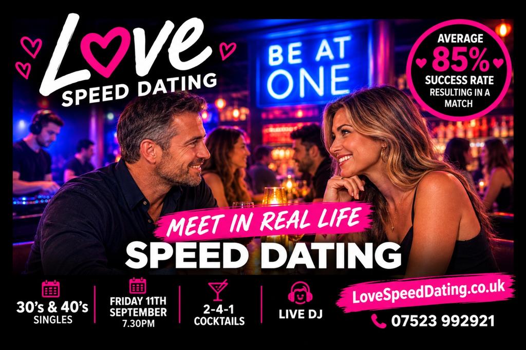 Speed Dating Singles Night Ages 30's & 40's Birmingham