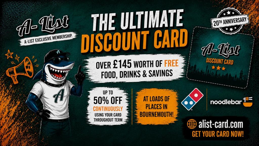 🌟 Reserve  & Pay On Collection: A-List Discount Card 26/27