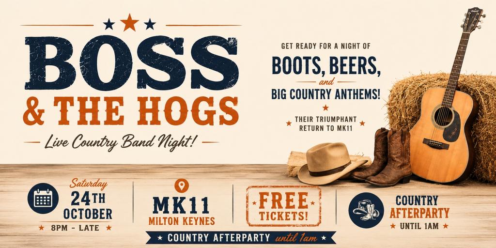 Boss & The Hogs - Free Entry