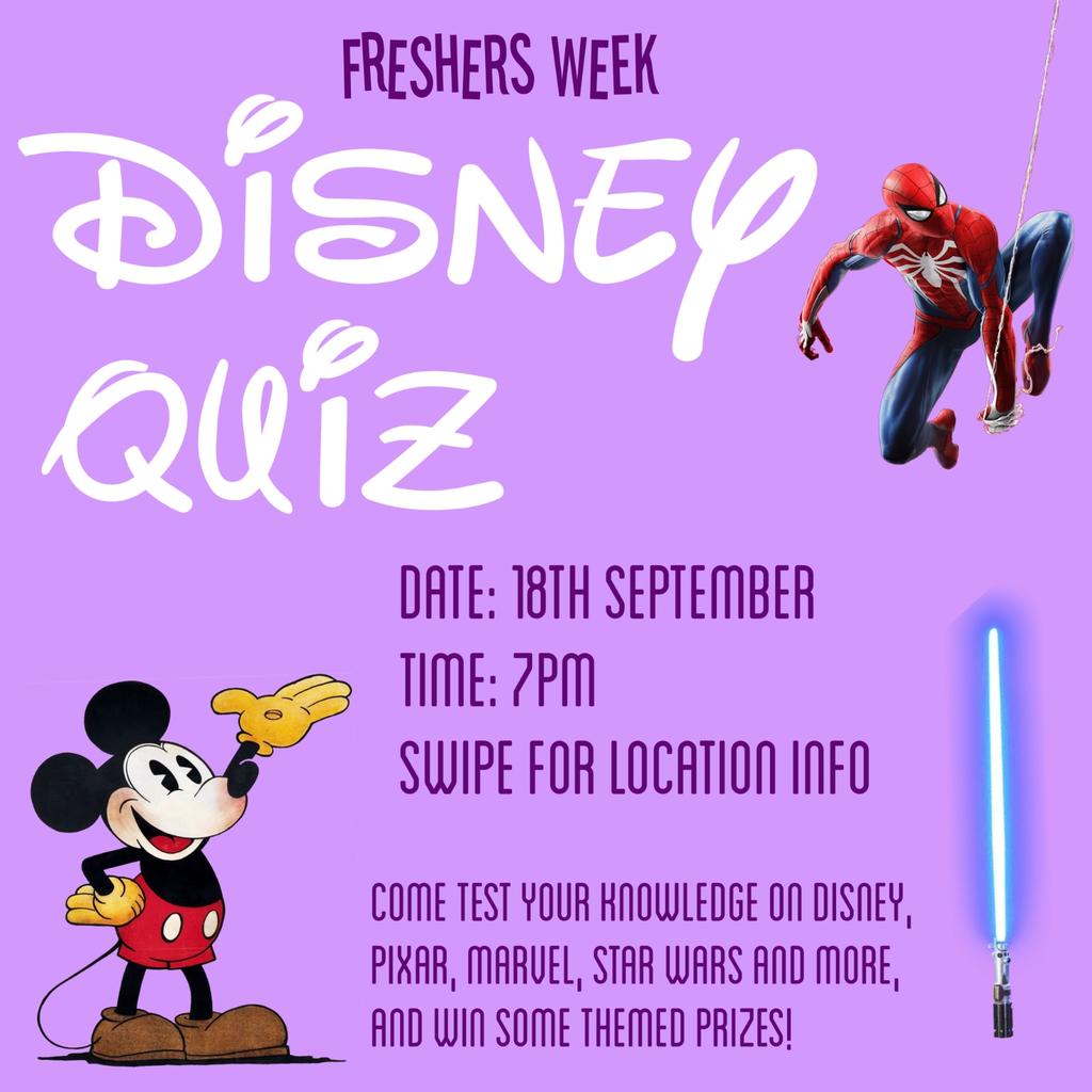 Disney Freshers Week Quiz