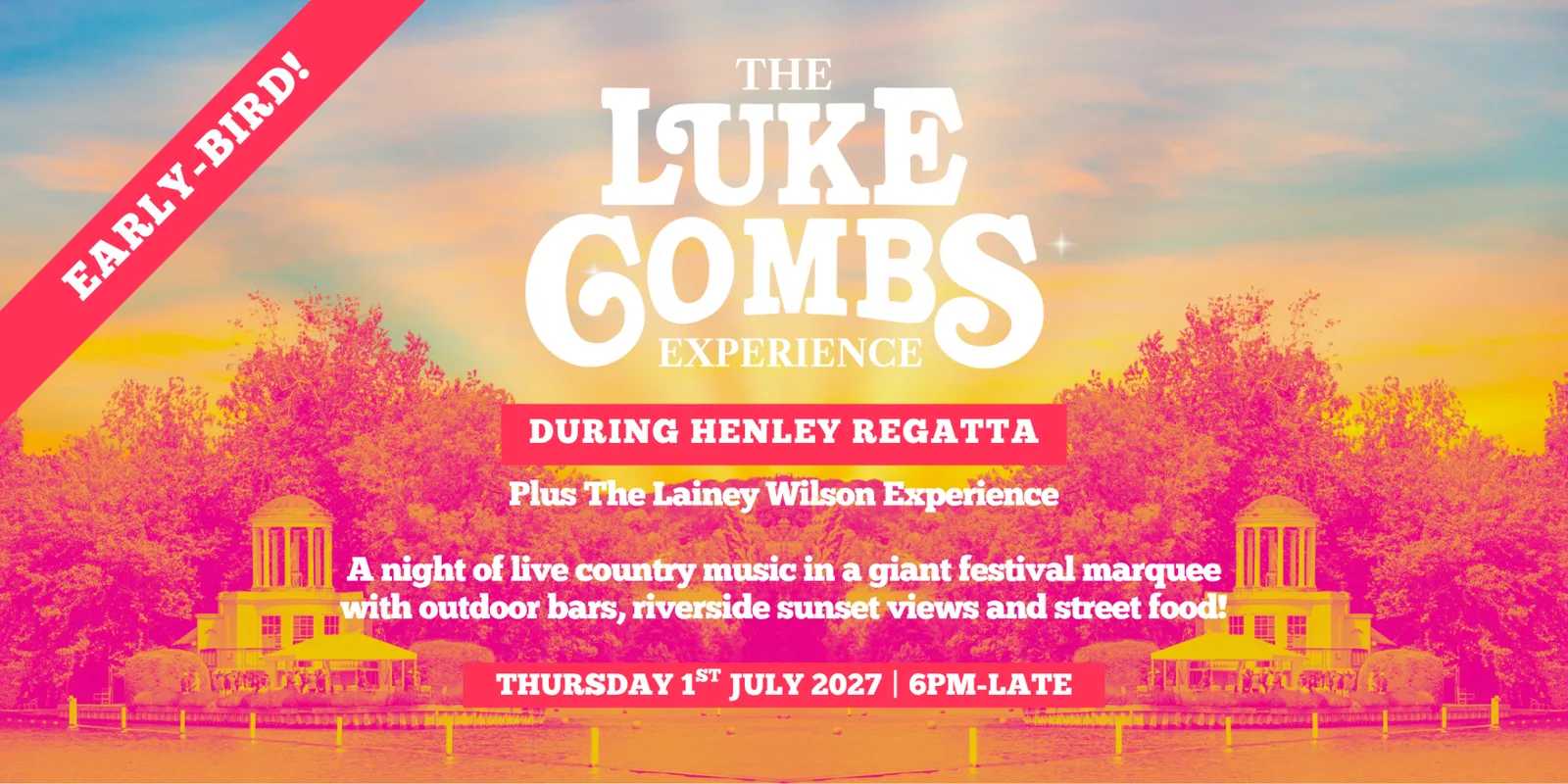The Luke Combs Experience 2027. Live by the River. Henley on Thames.