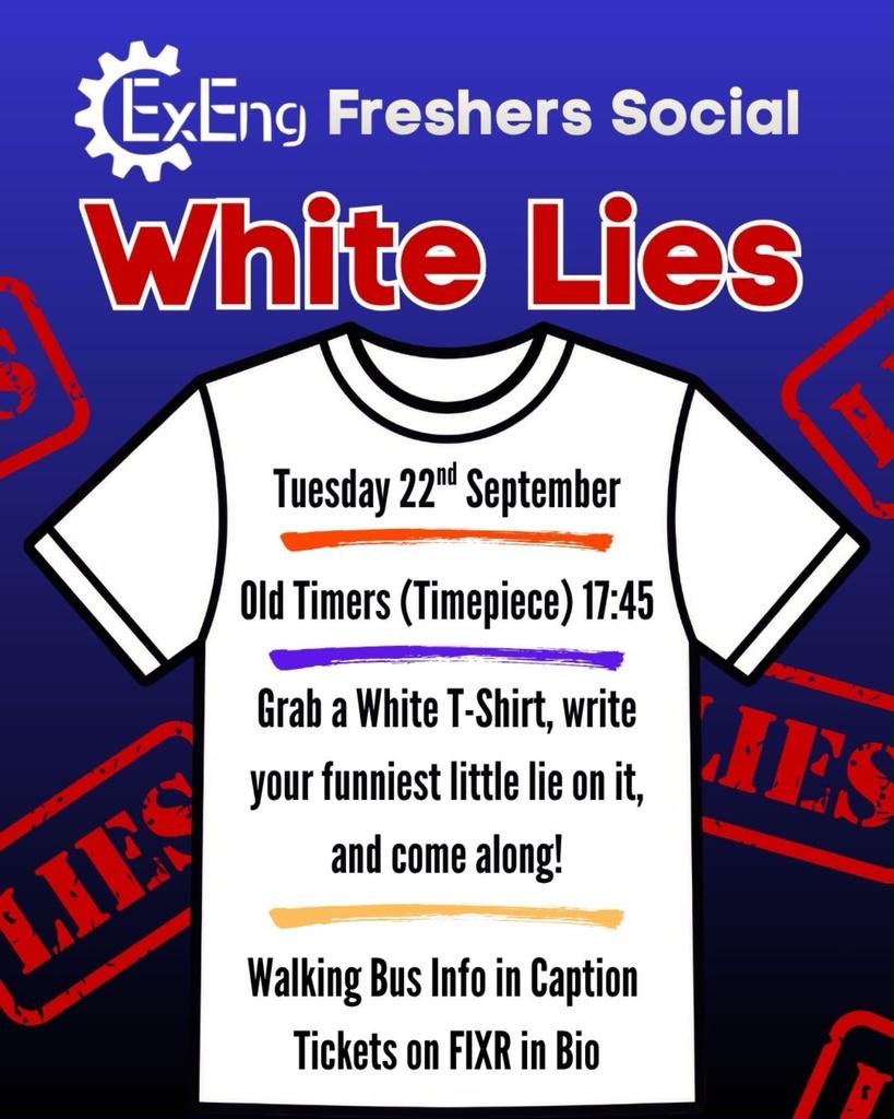 Freshers White Lies Social