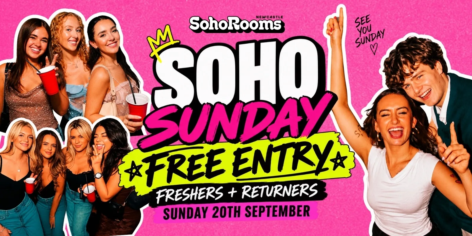 Freshers Move In | Sunday 20th September | Soho Rooms Newcastle