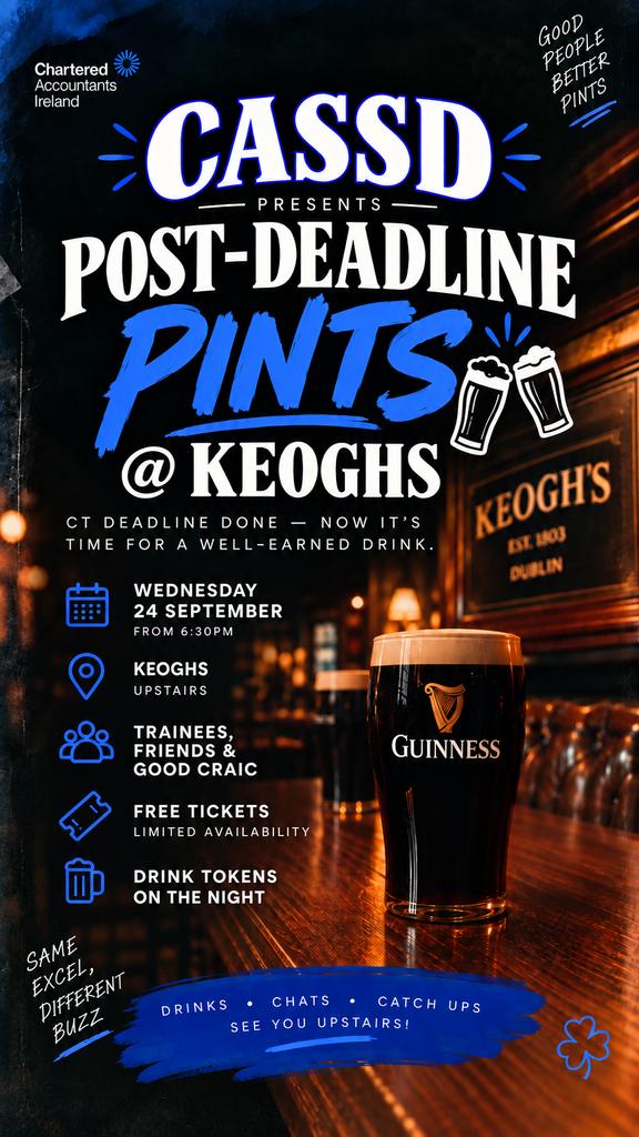 CT Deadline Drinks at Keoghs!!
