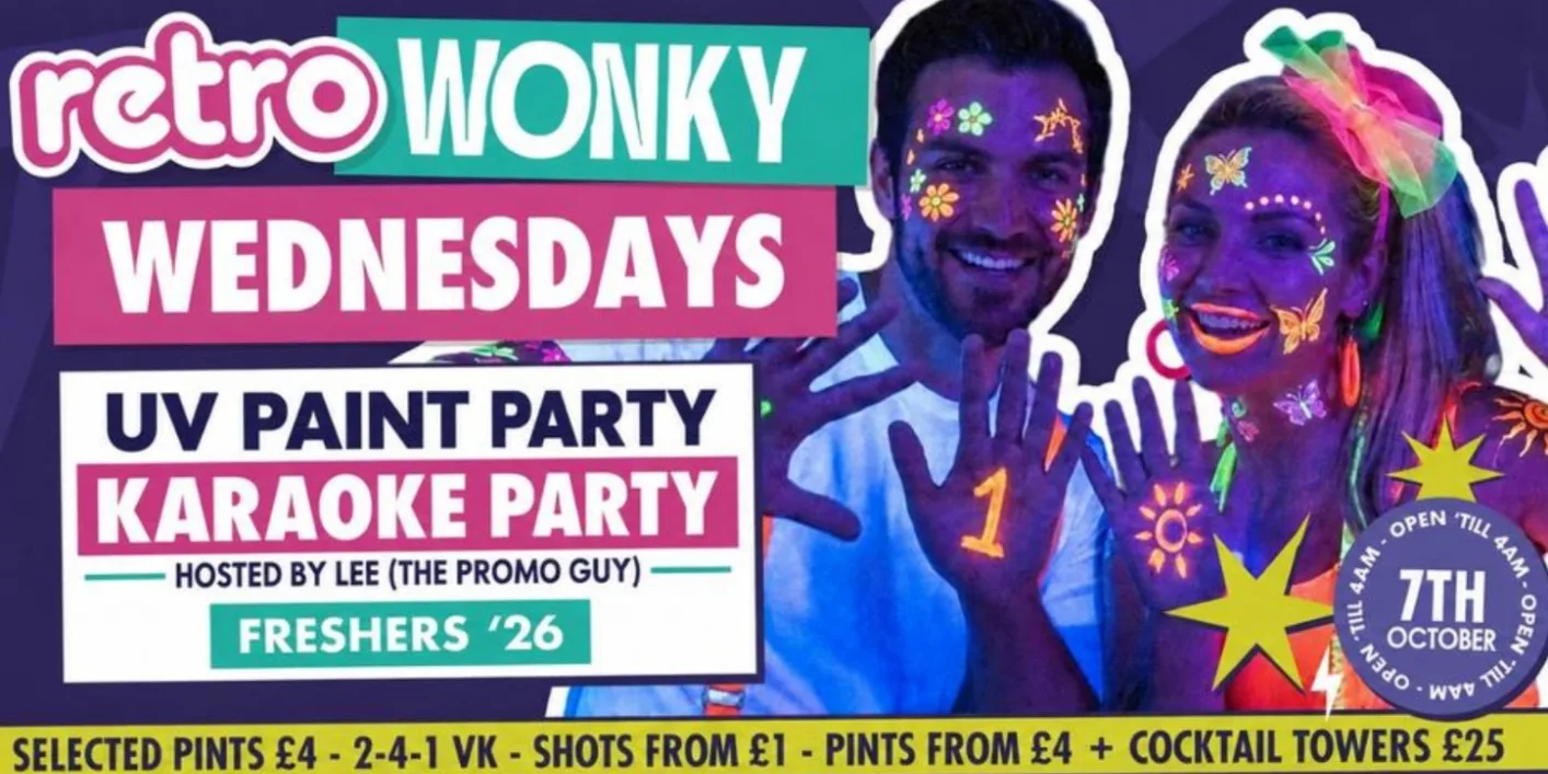 Freshers UV Paint Rave @ Retro Cardiff - 7 October