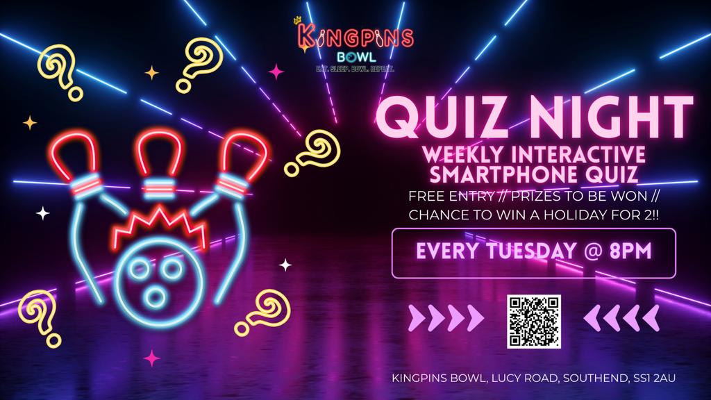 Weekly iQUIZ @ Kingpins - Tuesday 20th October