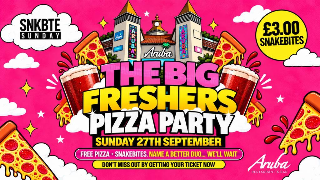 Bournemouth Freshers Pizza Party @Aruba • 27.09.26