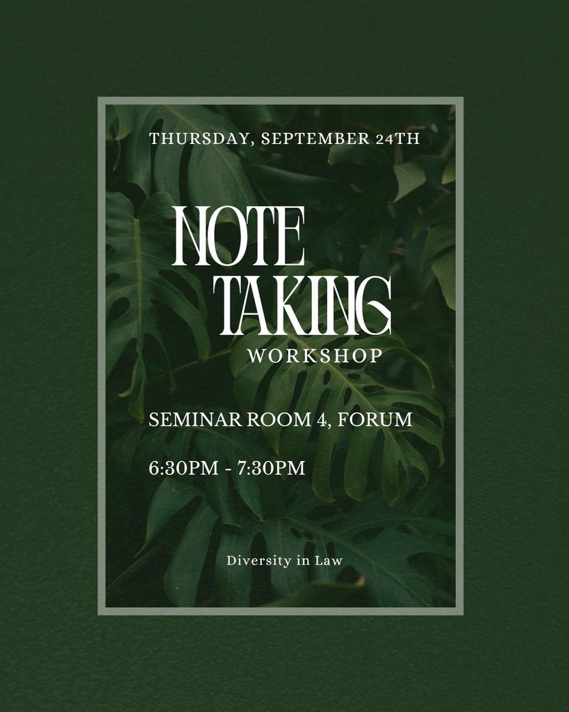 How to Take Effective Notes - Workshop