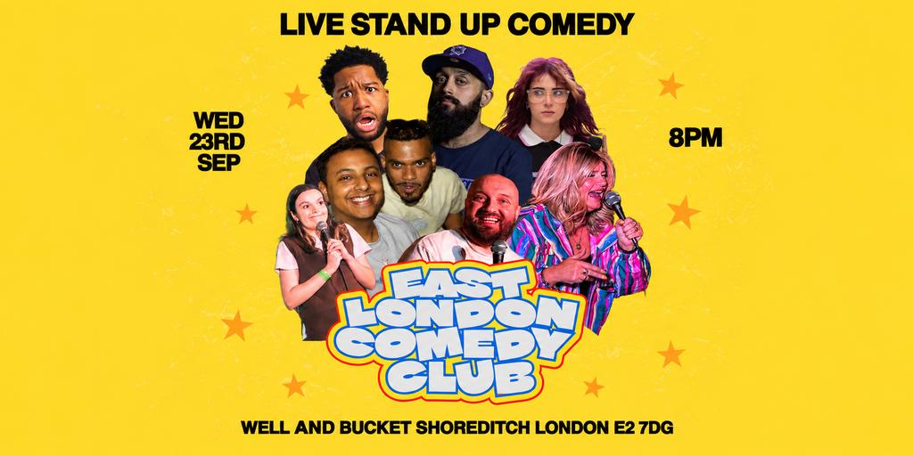 East London Comedy Club Shoreditch Brick Lane, Wed 23 Sept