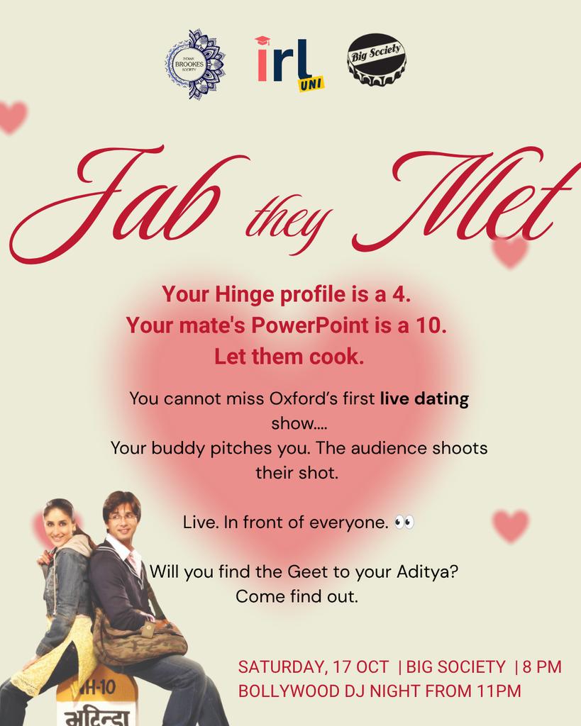 Jab They Met Dating Show + Bollywood Club Night