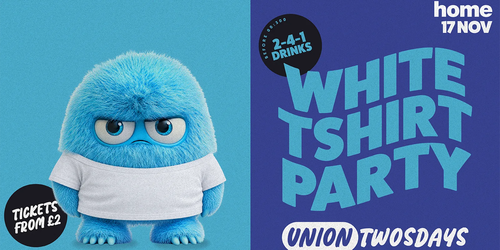 UNION TWOSDAYS - WHITE T-SHIRT PARTY 👕✍️