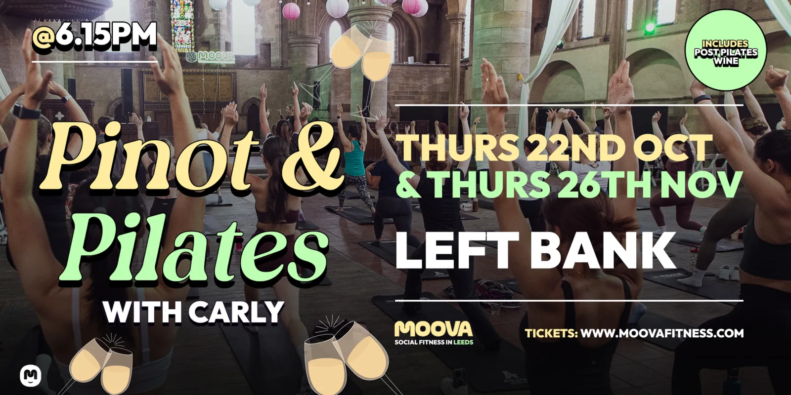 NEW! PINOT & PILATES w/ Carly - Thurs 22nd Oct @ 6.15pm