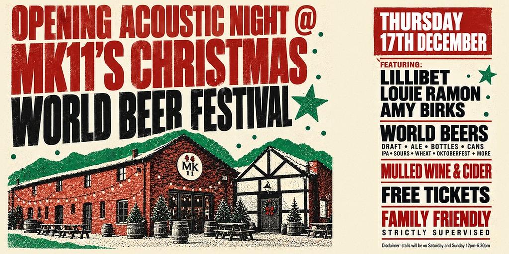 Acoustic Night @ MK11's World Beer Festival - Free Entry
