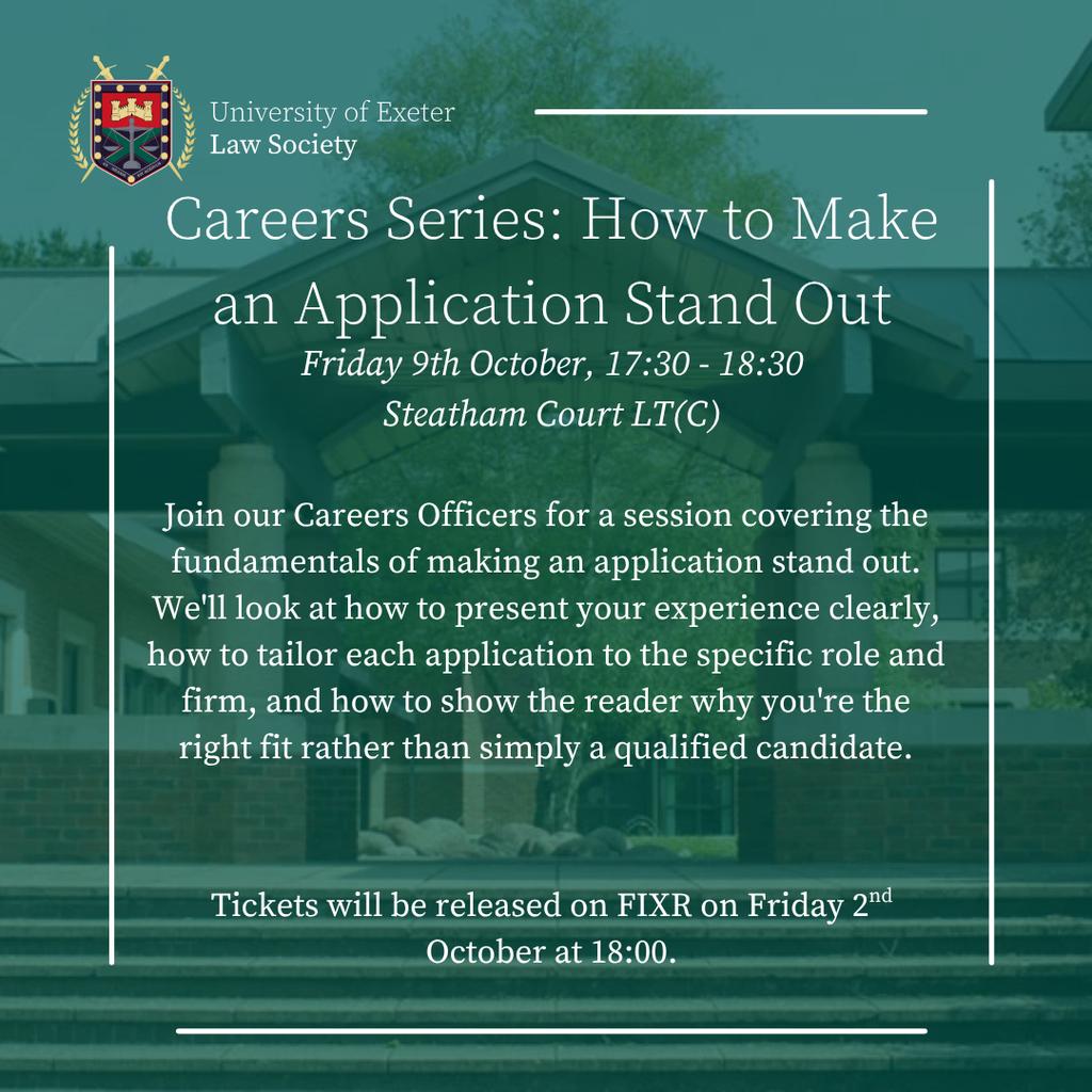 Careers Series: How to Make an Application Stand Out