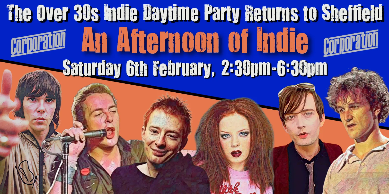 SHEFFIELD: An Afternoon of indie - Indie for the over 30s: 6th Fenruary, 2:30pm-6:30pm