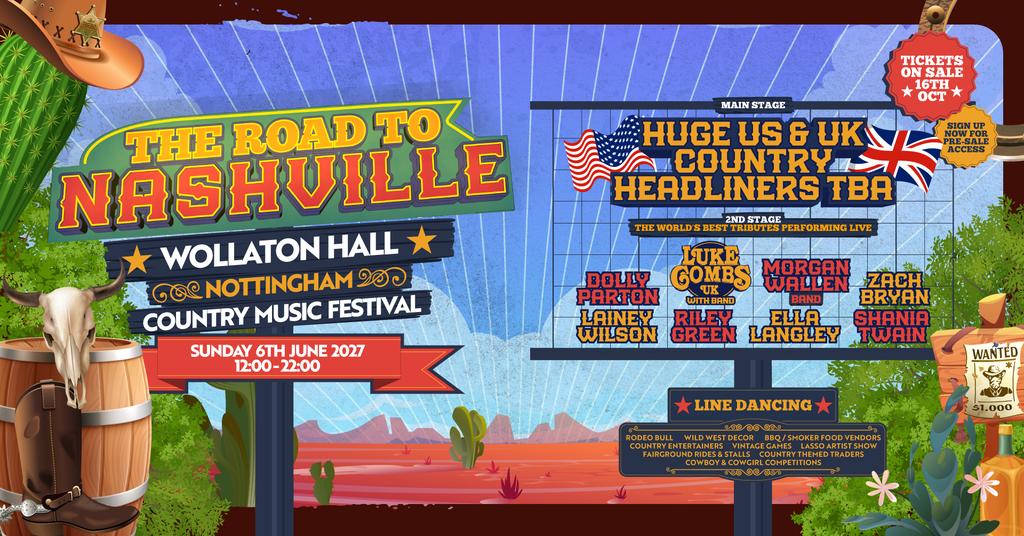Road to Nashville Outdoor Festival 2027 | Wollaton Hall