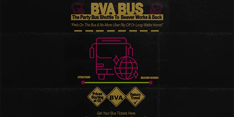 BVA Bus - £5 RETURN TRAVEL - Halloween Sat 31st Oct