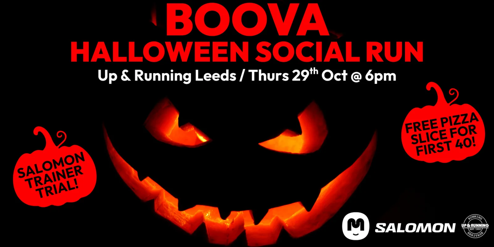 BOOVA Halloween Run Club: Steps, Slices & Salomon @ Up & Running and Belgrave