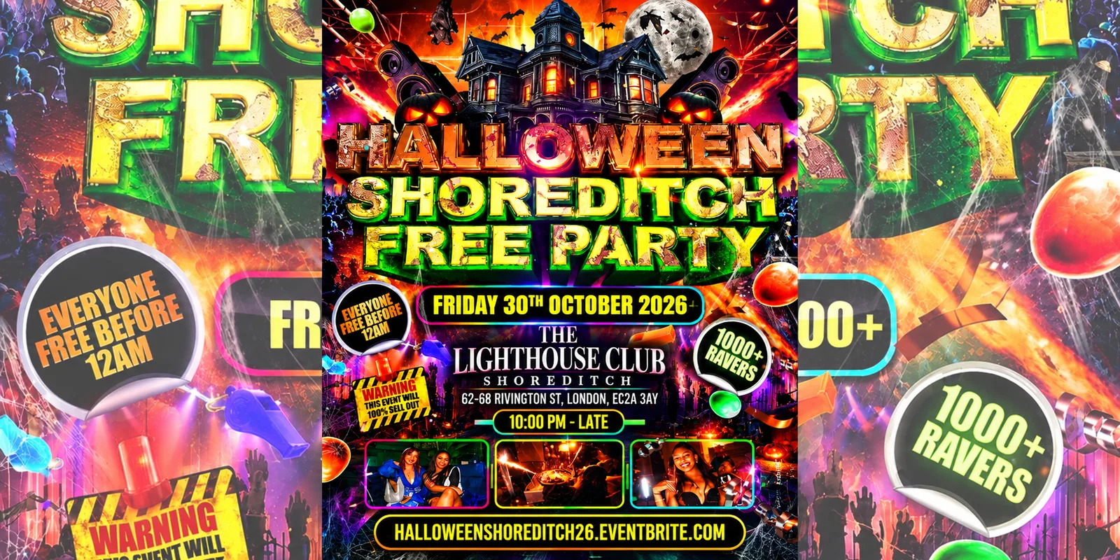 Halloween Shoreditch Free Party - Everyone Free Before 12AM