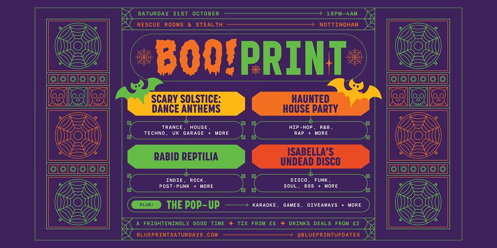 BOO!PRINT: Halloween / Five Stages ~ Two Clubs ~ One Party