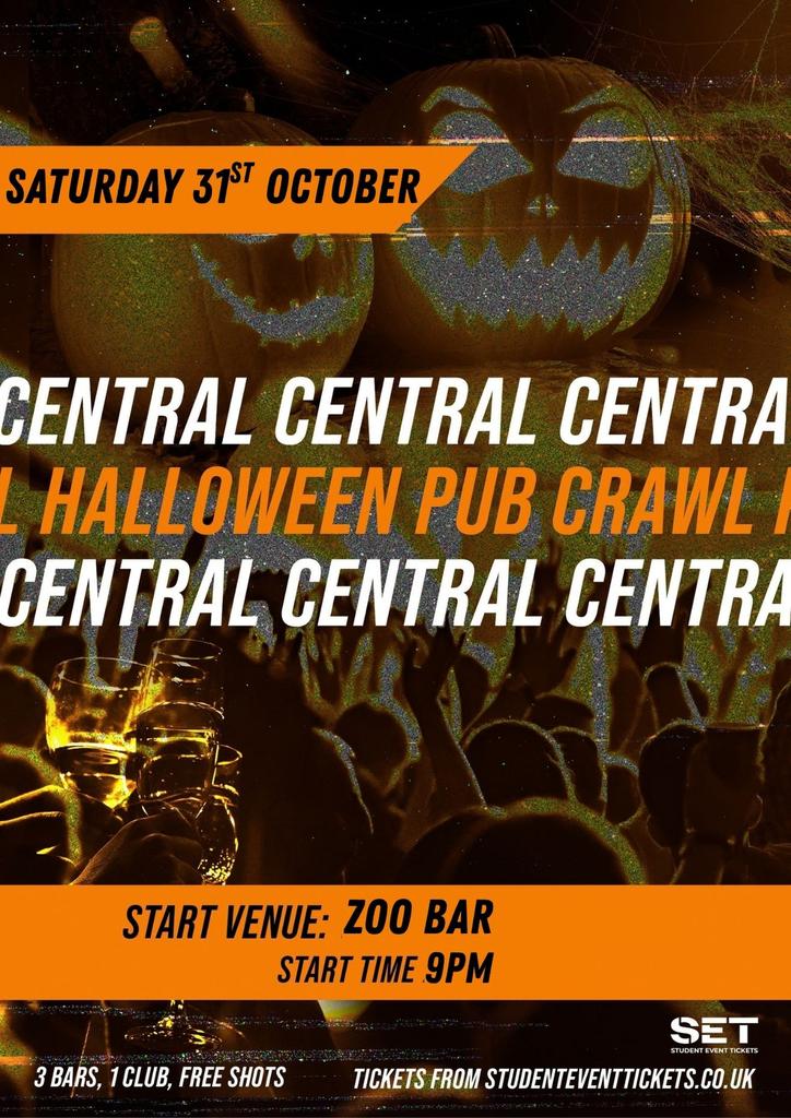 HALLOWEEN CENTRAL PUB CRAWL - SATURDAY 31ST OCTOBER 9PM