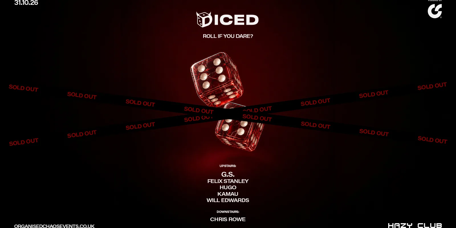 🎲 DICED | Halloween at Hazy | Two Floors of HAZY - SOLD OUT