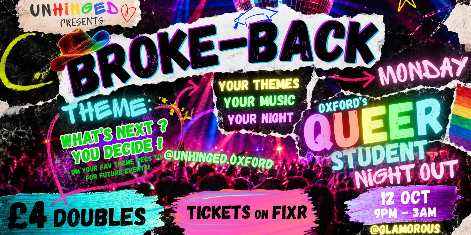 BROKE-BACK Mondays 🏳️🌈 Ox's Best LGBT+ Student Night Out