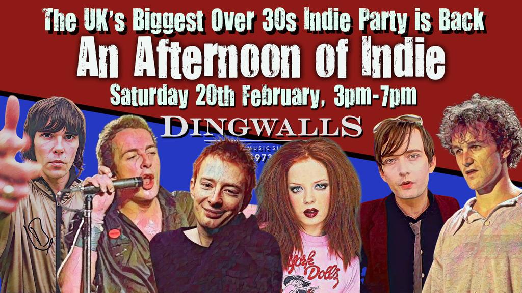 LONDON An Afternoon of indie - Indie for the over 30s: 3pm-7pm, 20th February