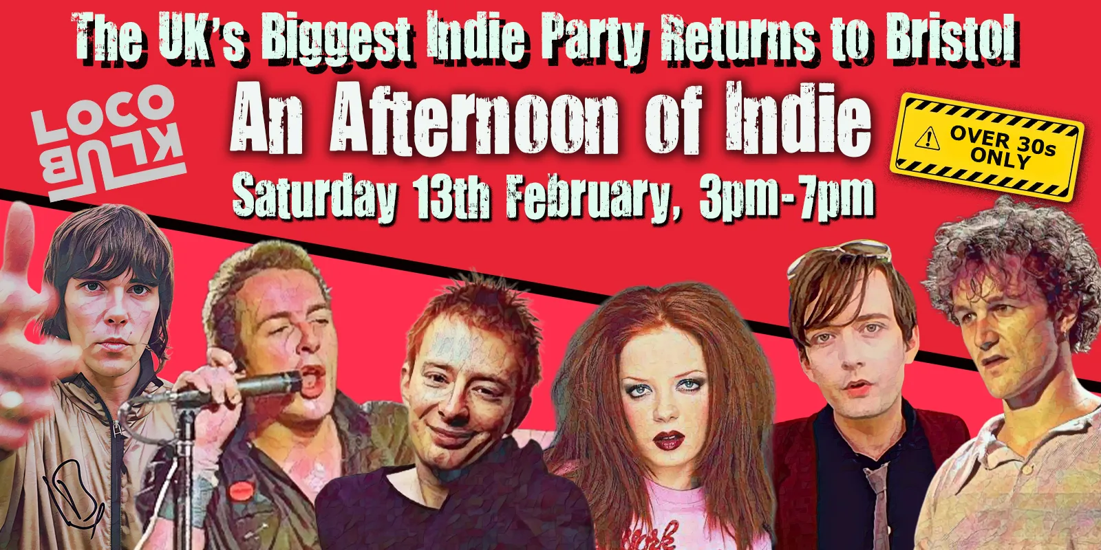 BRISTOL: An Afternoon of Indie for over 30s: 3pm-7pm, 13th February