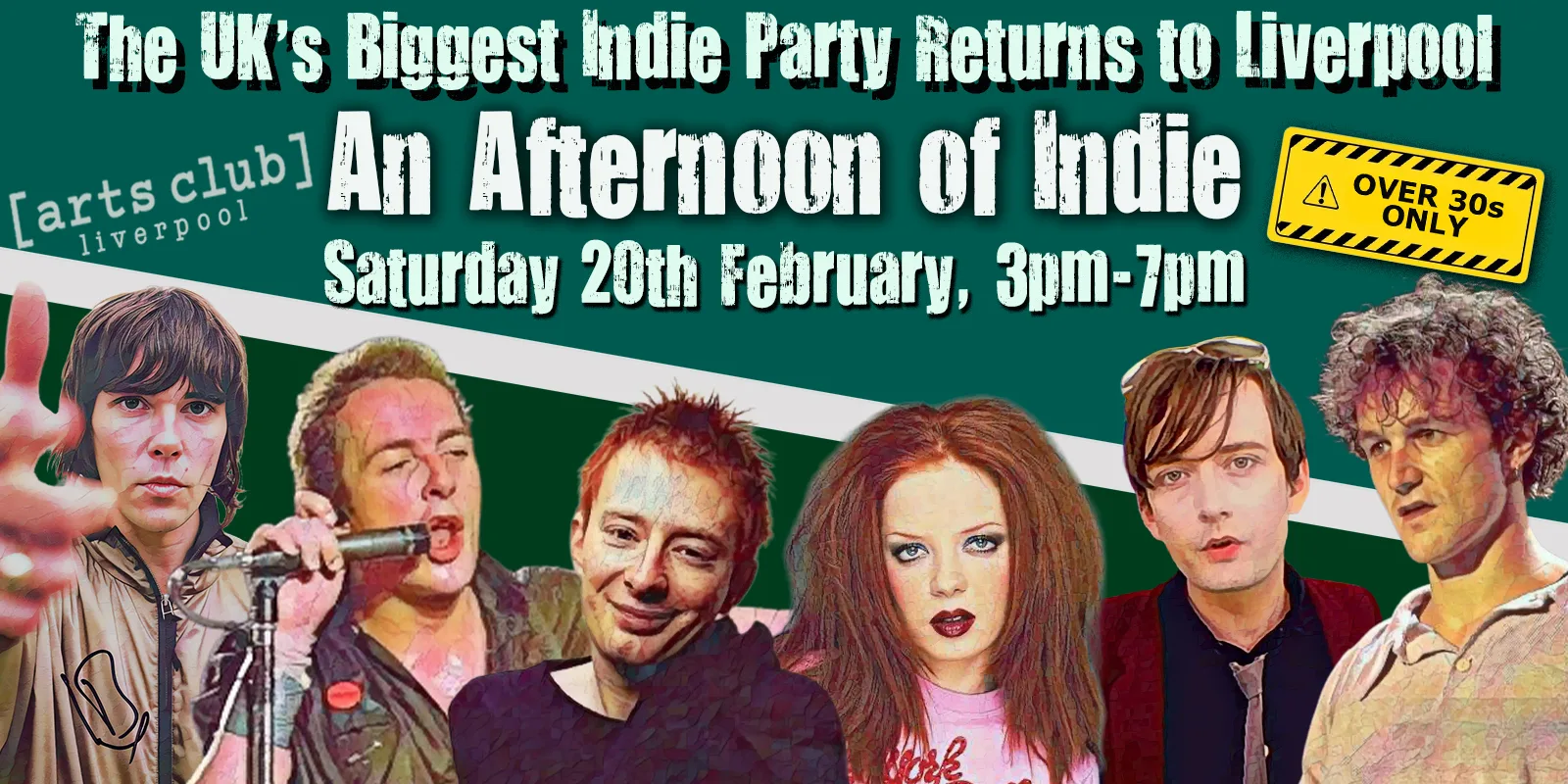 LIVERPOOL An Afternoon of indie - Indie for the over 30s: 3pm-7pm, 20th February