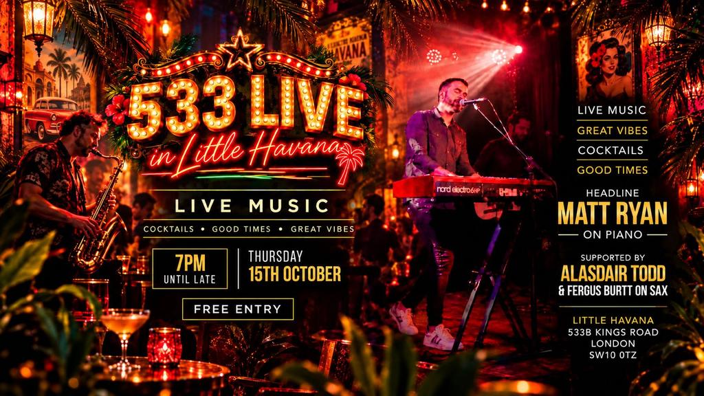 533 Live- Little Havana- Thursday 15th October from 7pm