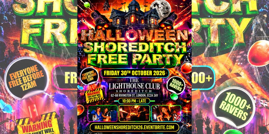 Halloween Shoreditch Free Party - Everyone Free Before 12AM